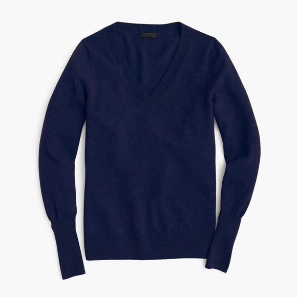 NWT $238 JCrew Italian Cashmere V Neck Sweater S - Picture 3 of 6